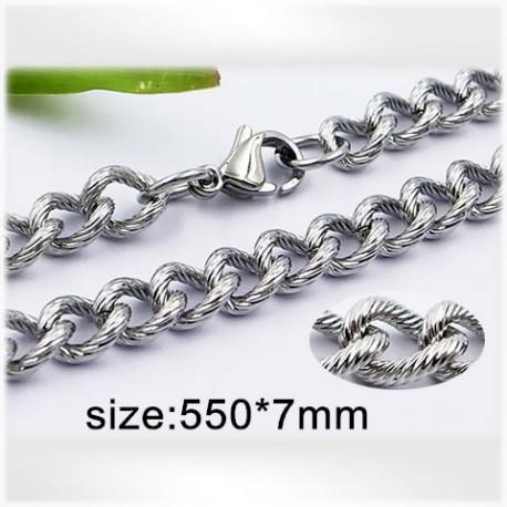 Ocelový náhrdelník - Hmotnost: 41.2g, 550x7mm